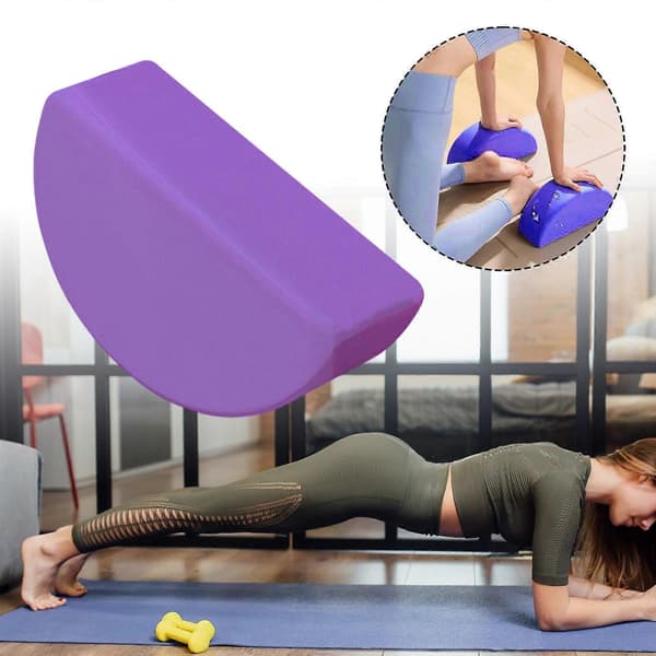 [LLC] Halvrund yogablock, halkfri bärbar viktig träningskloss, halvmåne Violet