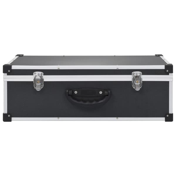 [LLC]vidaXL CD-taske til 80 cd'er aluminium ABS sort Svart black