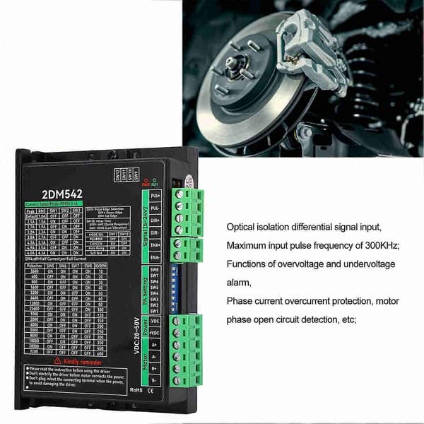[LLC]ThM542 2-faset stepmotor driver 20-50VDC 2.8-7A Digital