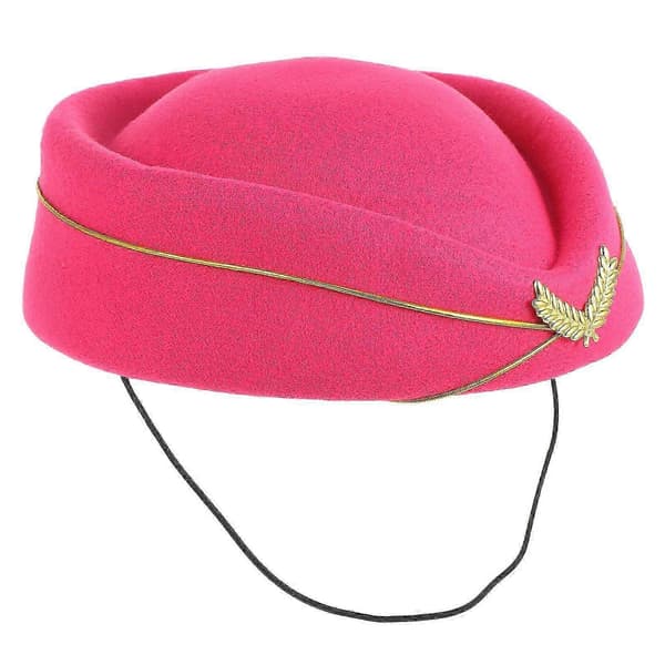 [LLC]Band Kostume Hat Fly Værtinde Stewardesse Uniform Cosplay Hat til Dekoration (Farveforskel)