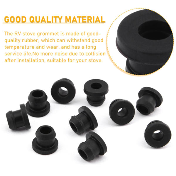 [LLC] 10pcs Stove Grommets, Scratch-Resistant Grates, Grommet Kit, Rubber Grommets