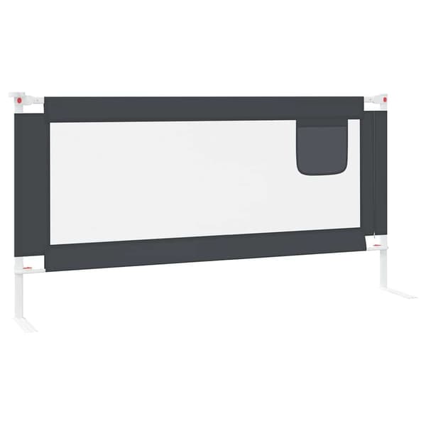 [LLC]vidaXL Bed Rail for Children Dark Grey 180x25 cm Fabric grå gray