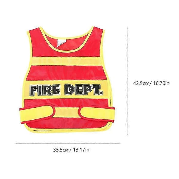 [LLC] Brannmannvest for barn til cosplay brannmannkostyme 2 stk sett