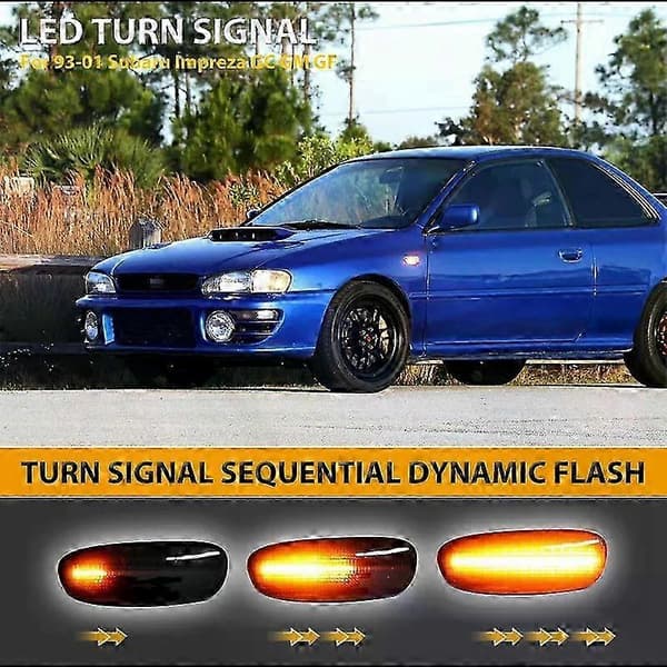 [LLC]Thcs ravgule LED-skærmlys Subaru Impreza 1993-2001 Smoked