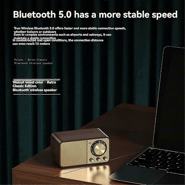 [LLC]FM radio with reception, Bluetooth transistor radio with 5W speaker