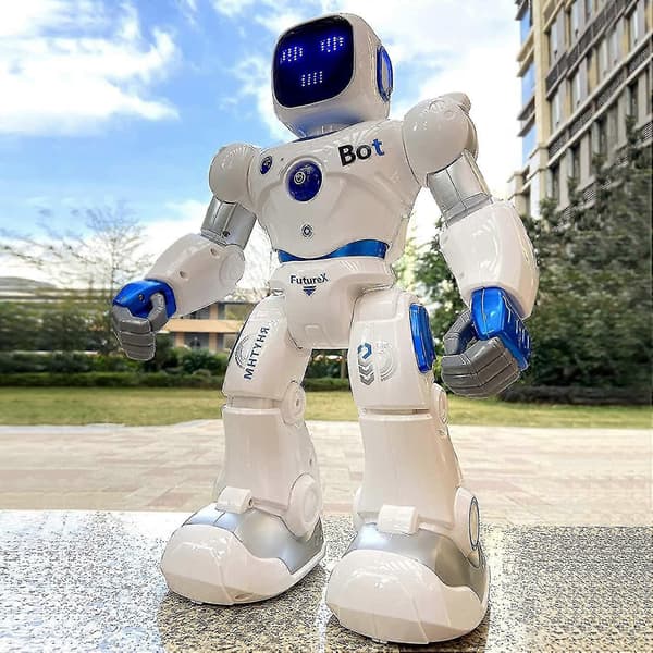 Smarte Robotter Til Børn, Stor Programmerbar Interaktiv RC Robot Med Stemmestyring, App-Styring, Gave Til 4 5 6 7 8 9 År Gamle Børn Drenge Og Piger