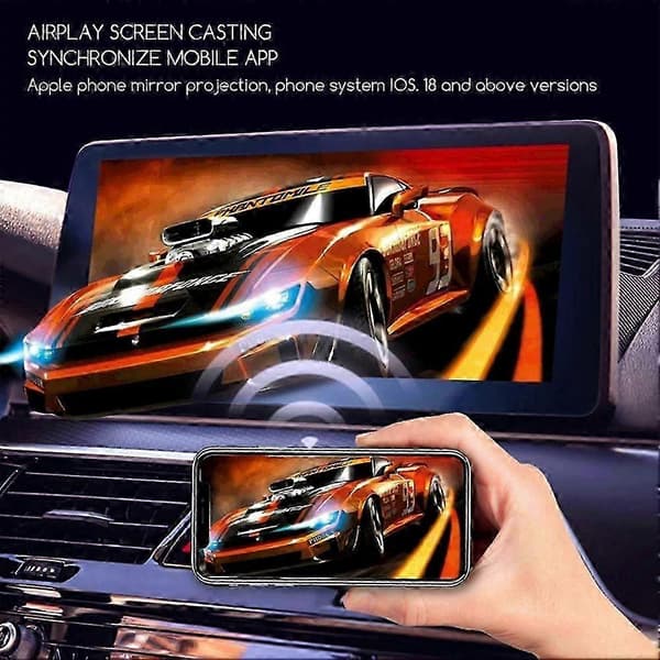 [LLC]3-i-1 Trådløs CarPlay Adapter - AI Smart Box til Apple & Android Auto, Plug & Play, Understøtter Netflix, ESPN, YouTube, TikTok IOS. Sort IOS . Black