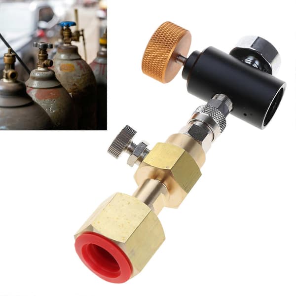 Sodas Vattentillbehör Snabbkoppling Adapter till Externa CO2-flaskor Tankar Cylinder W21.8 CGA320 CO2 Påfyllningsadapter American thread