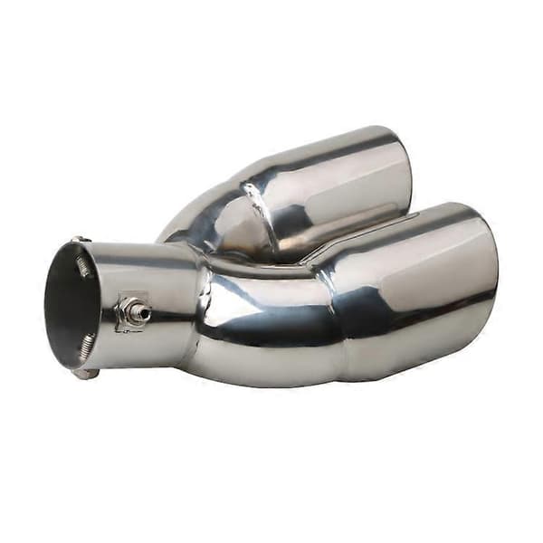 [LLC] Modified Dual Exhaust Pipe Car Decoration One Outlet Two End Pipes Muffler Universal Thickened Dual End Pipe Exhaust Pipe