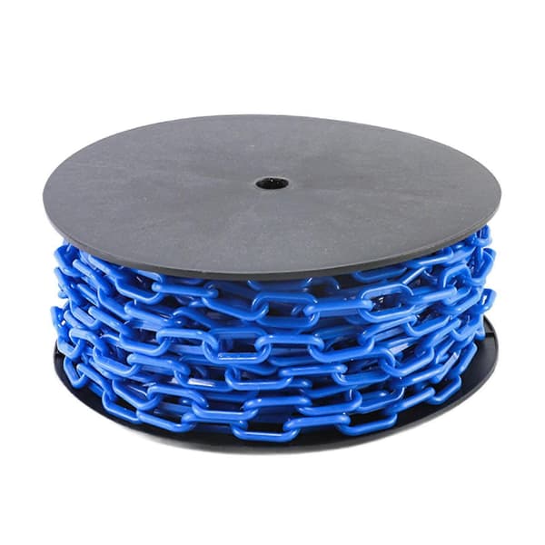[LLC]Thgh Visibility Safety Barrier Chain PP Plastic Easy Cut Caution Security for Parking Driveway Events Blue