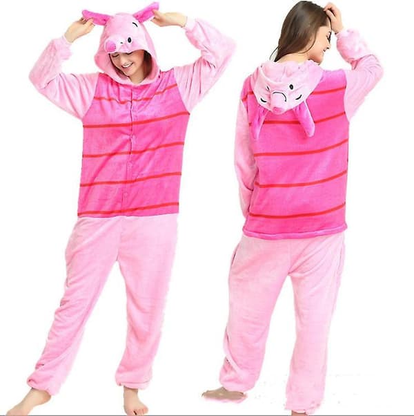 Kvinner Cosplay Hettegenser Dyretegning Grisunge Pyjamas S