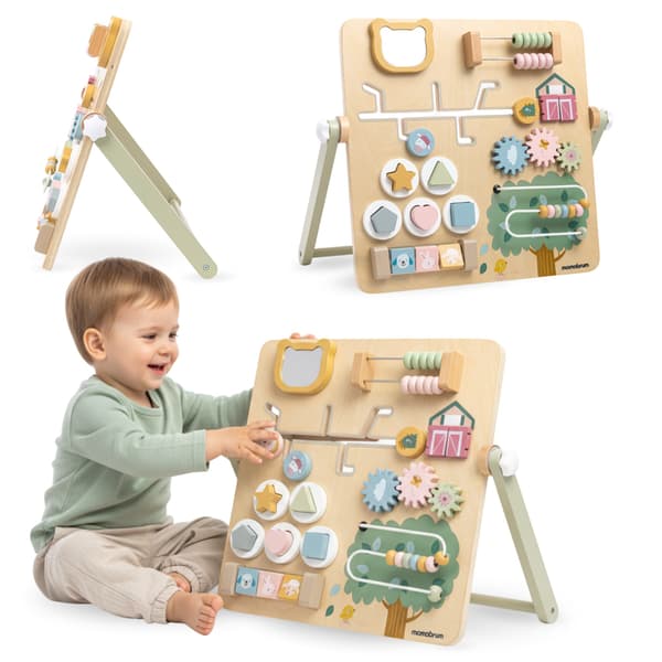 [LLC] Montessori aktivitetsbrett i tre 8-i-1 med stativ – Gård