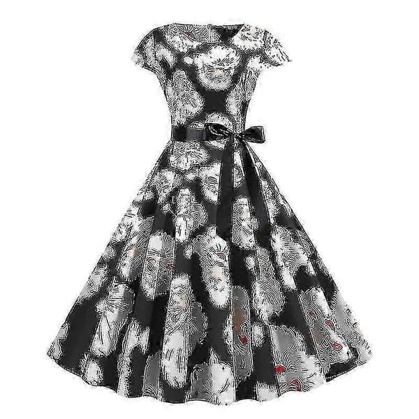 Dame Jule Swing Skater Vintage Hepburn Aftenfestkjole Pattern F L
