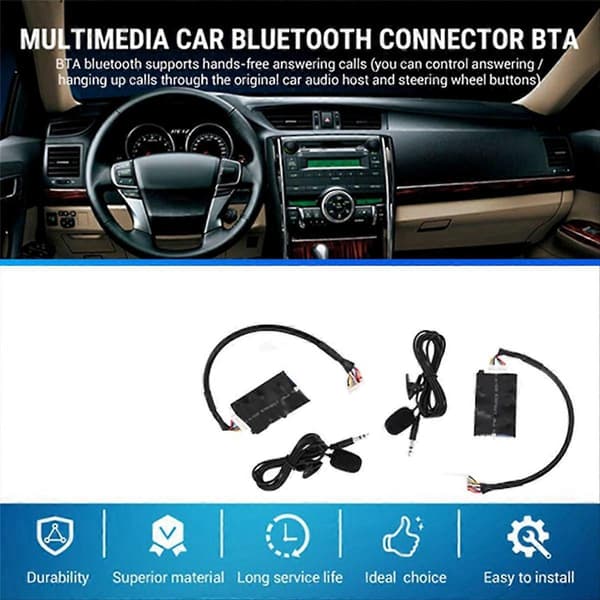 [LLC]2 sett radio lydadapter Bluetooth AUX-kabel for mikrofon håndfri musikk grensesnitt diskboks