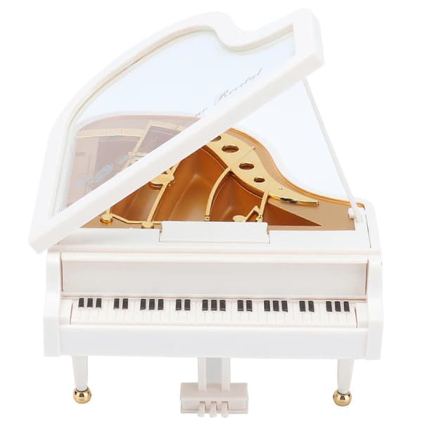 [LLC] Speldosa Mini Retro Klassisk Piano Roterande Triangulär Speldosa för Hem Bordsdekoration Prydnad Gåva