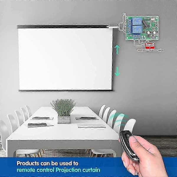 [LLC]2025 433MHz RF Wireless Remote Control Switch, 2-Channel AC 110V/220V/230V/240V Relay Receiver with 2 Remote Controls for Garage Door/Roller Shutter/Light/Pu