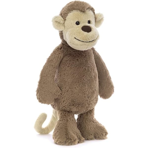 [LLC] Jellycat Bashful Monkey Stuffed Animal, Beautiful Baby Teddy Suitable from Birth, Medium Soft Toy, Classic Gift