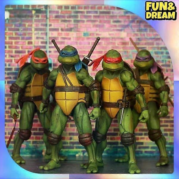 Neca Ninja Turtles Anime Figur Tmnt Action Figur 1990 Filmversion Limited Edition Barnleksaker Rumsdekoration Födelsedagspresent E E