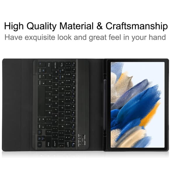 [LLC]Toimii Samsung Tab -tablettikotelon langattoman Bluetooth-näppäimistön kanssa, musta black Tab A8 X205/200