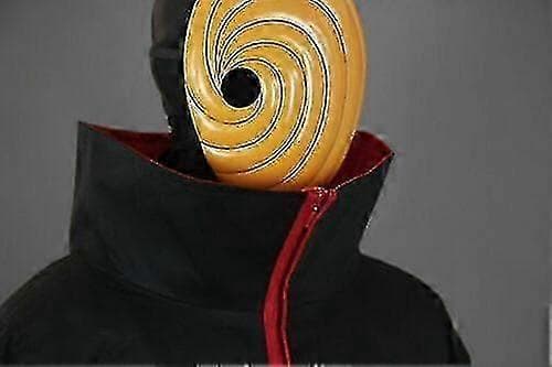 [LLC]Thruto Akatsuki Tobi Uchiha Obito Robe Kappa + Hartsmask Cosplay Kostym Black L