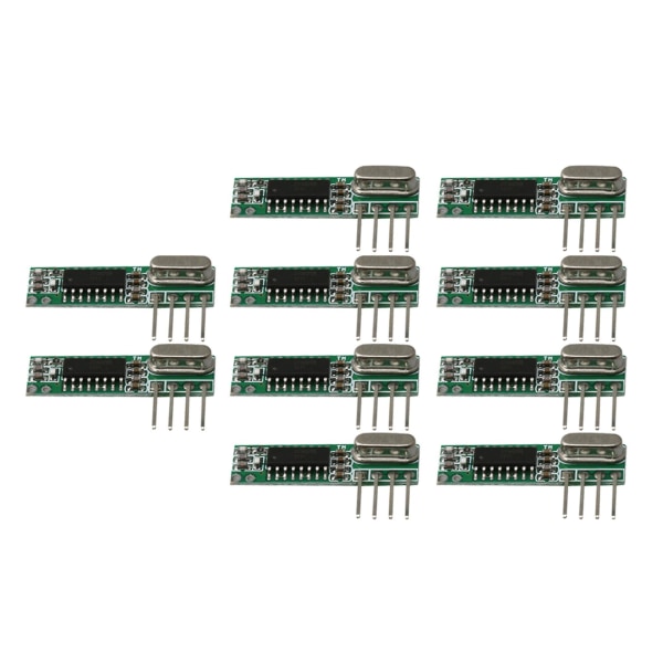 10x Høyfrekvent DC3-5.5V RF Trådløs Mottakermodul 433MHz RXB12