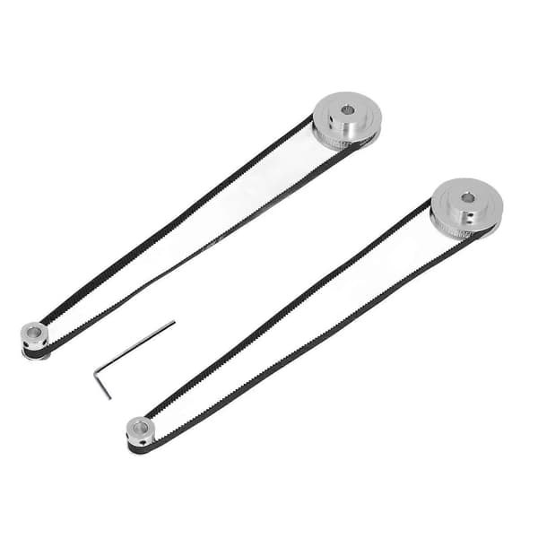 2 Sæt Tandremsskive 20 60 Tænder Synkront Hjul med 2 stk. 6 mm Bredde Rem til 3D Printer 8 mm Boring YEMAA
