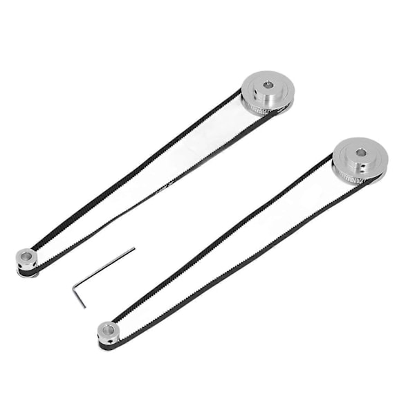 2 Set Kamremsremskiva 20 60 Tänder Synkront Hjul med 2st 6mm Bredd Rem för 3D-skrivare 8mm Hål YEMAA