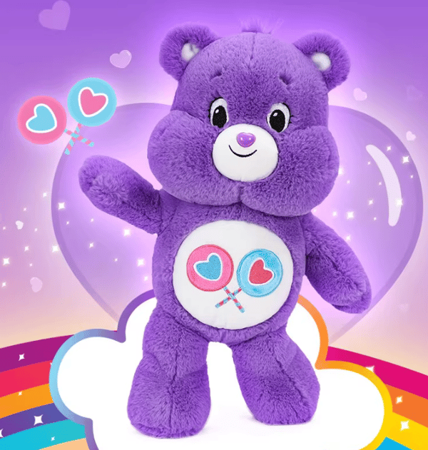 Love Bear -nukke Love Rainbow Angry Bear -pehmonukke Blue