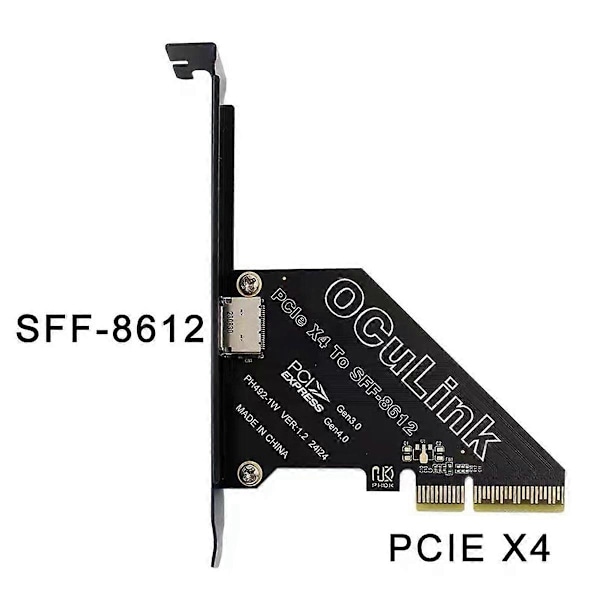 PCIe 4.0 X4 til Oculink SFF8611/8612 Utvidelseskort for Win/Linux