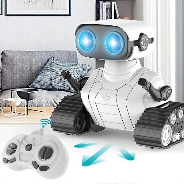 Fjärrkontroll Robotleksaker Med LED-ögon & Musik Designad Med Vinkande Armar