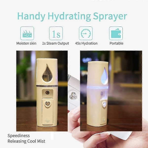 Nano Ansiktsdamper Mist Spray Øyenvippe Extensions (hvit)