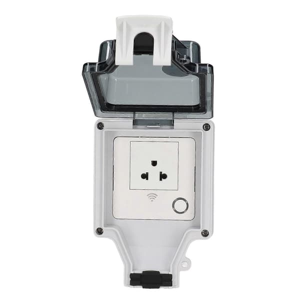 Vanntett WIFI Utendørs Stikkontakt med Timer for Terrasse Hage 110-250V 16A