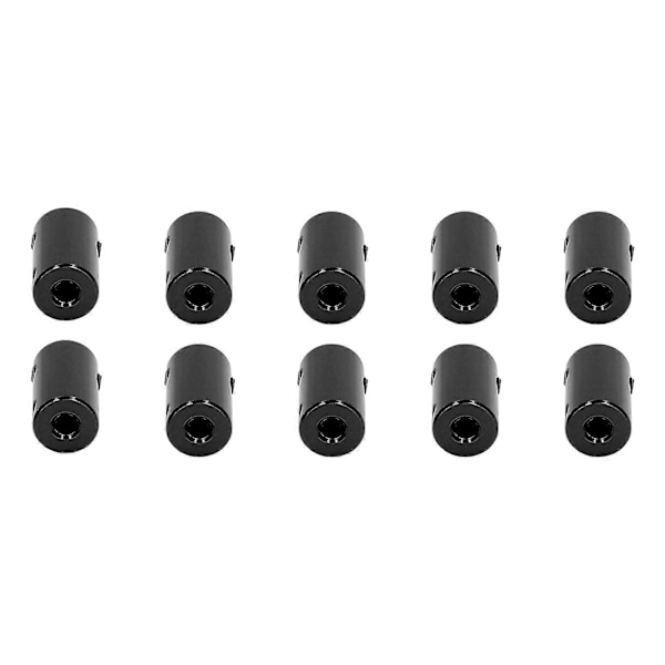 10 stk. Akselkobling Steppermotorkobler 14 mm Diameter 25 mm Længde Samlingsstykke 5x8 mm / 0,2x0,31 tommer Sort