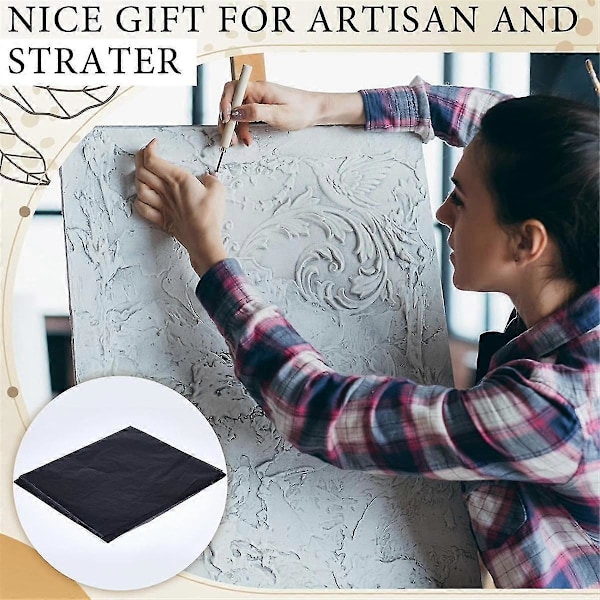 5 Ark Stort Karbonpapir for Kopiering 51.6 x 91.4 cm Grafitt Transferpapir Vokset Karbon Transfer