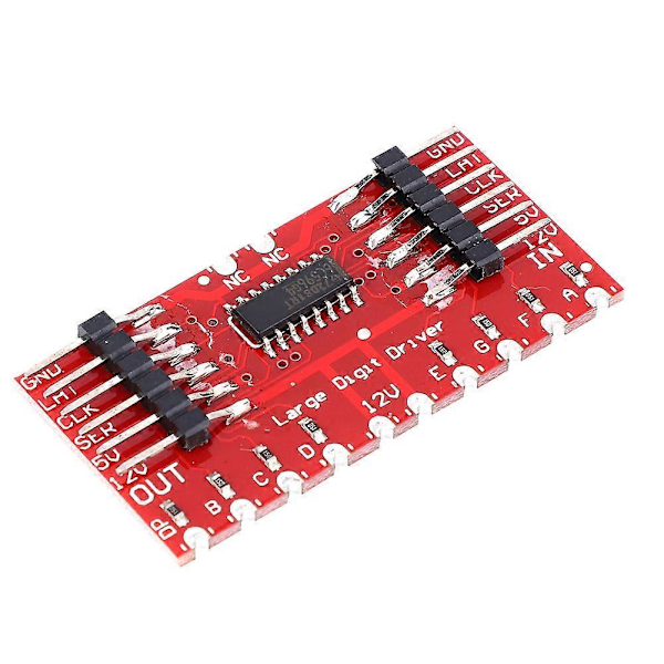 TPIC6C596 8-bittinen siirtorekisterimoduuli, suurnumero-ohjain 7-segmenttisellä LED-näytöllä YEMAA