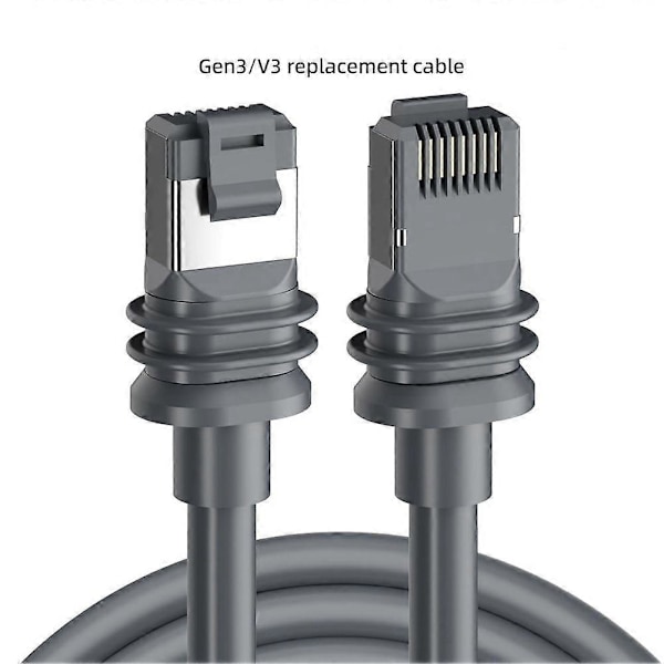 6,6FT Erstatningskabel for Gen3/V3 Satellittnettverkskabel Vanntett Forlengelseskabel Reparasjonssett