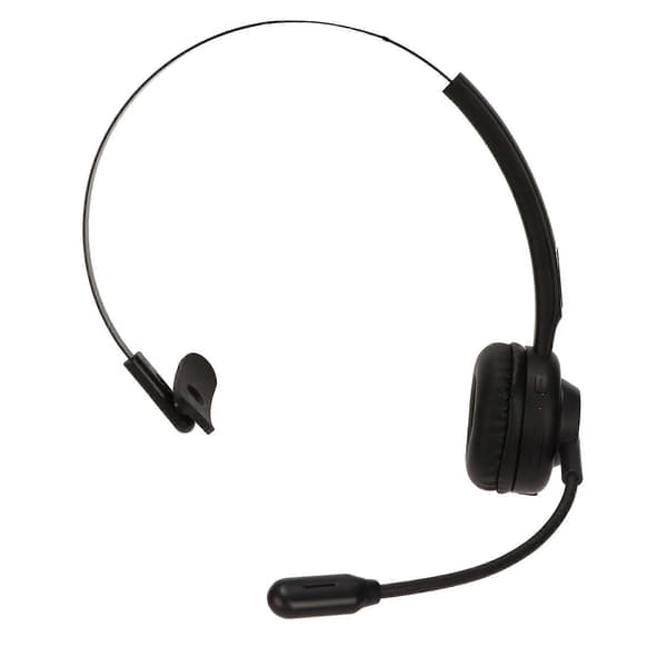 Bluetooth Telefon Headset Enkelt Öra Trådlöst Kundtjänst Headset med Roterbar Mikrofon för PC Mobiltelefon Laptop