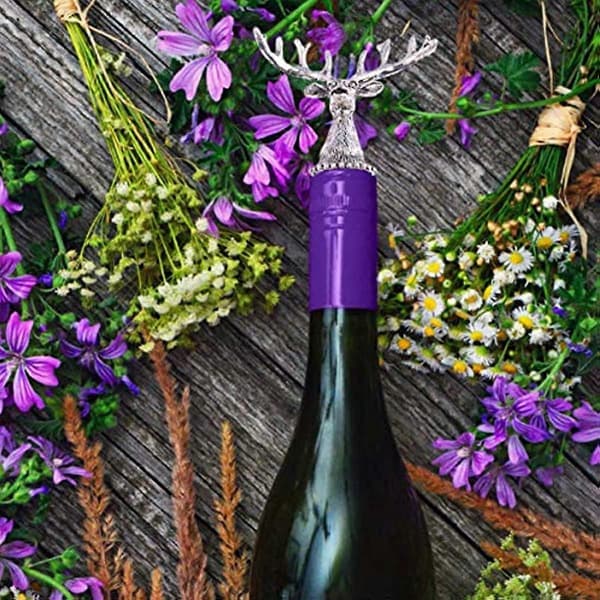 ULTNICE Hopeapeura Hirven Pään Pullotulppa Maalaismainen Eläin Pullotulppa Juoma Viini Samppanja Tulppa