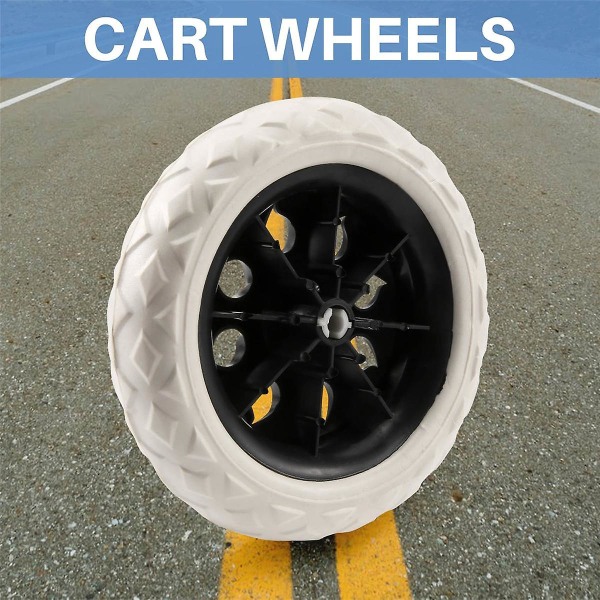 Sort Hvit Plastic Core Foam Handlevogn Cartwheel hjul
