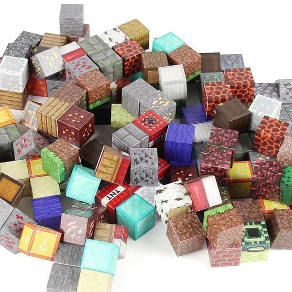Minecraft magnetisk kub byggkloss modell leksak adventspresent kringutrustning Mine Raid (43 st) Mine Raid (43 PCs)