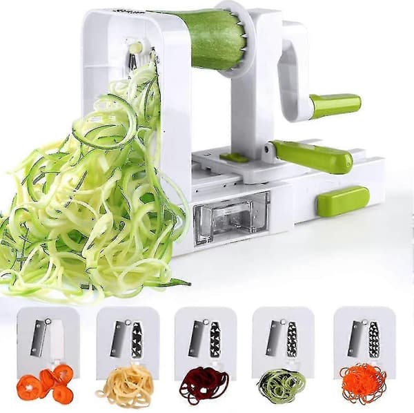 Spiralizer 4-bladet Grøntsags Spiralizer Foldbar Spiral Skærer Zucchini Noodle Veggie Pasta Spaghetti Maker
