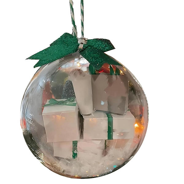 Joulukoristepallo Xmas-puun koristeet Kirkas pallokoriste Talon riippuva pallo Upea Gi