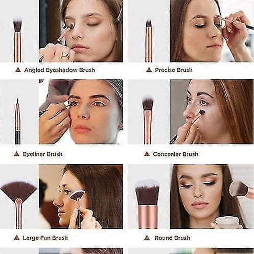 Piger 16 Makeup Børster Sæt Taske Løs Blush Øjen Sæt Af Værktøjer