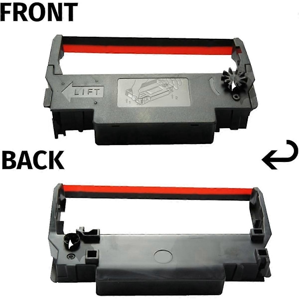 12 stk. sorte og røde printerbånd til Epson ERC38 ERC30 ERC34 TM-U220A/220B/220D/300/375 printer f