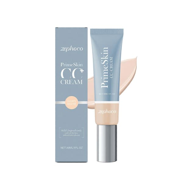PrimeSkin CC+ Creme - Flydende Foundation, Foundation Makeup, 1,8 fl oz/30 ml Ivory White