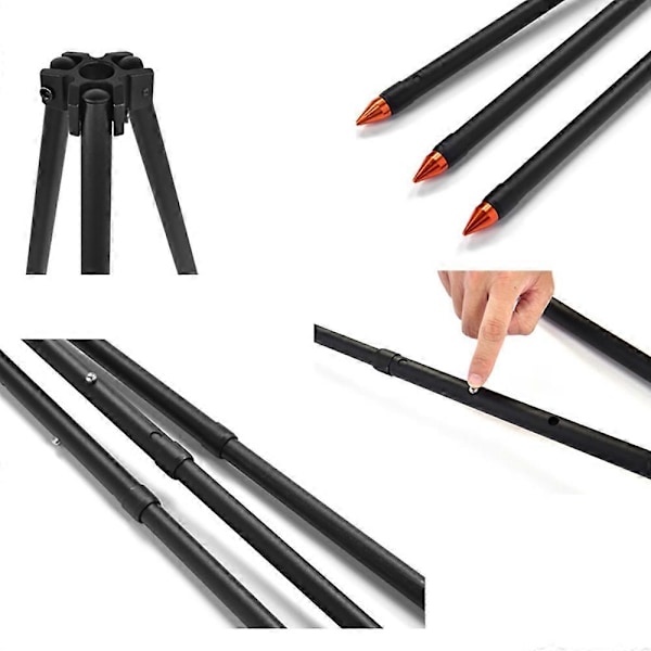 Camping Tripod Campingutstyr og Utstyr Utendørs Matlaging Tripod for Bål Piknik Hengende Gryte Grillstativ Camping