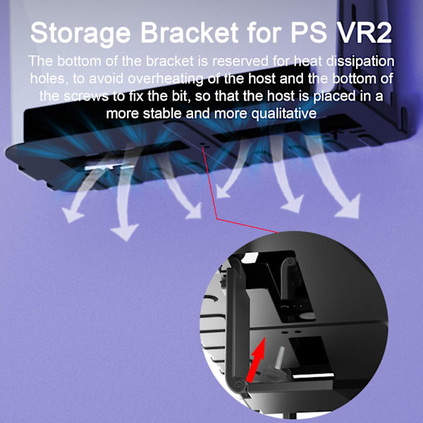 Väggmonterat spelkonsolställ för PS VR2