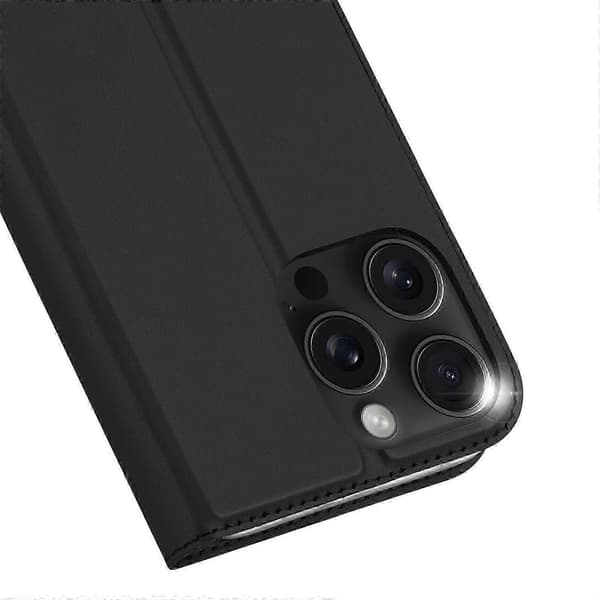 Fodral för iPhone 16 Pro Max med Korthållare Folio Flip Läderfodral