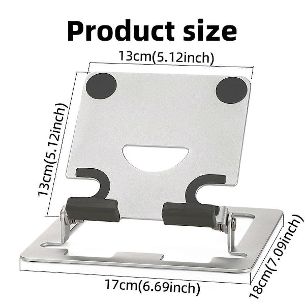 Foldbart Laptopstativ Aluminiumlegering Løfte Notebook Support Beslag Tablet Holder Base Specielt Designet til Tablets