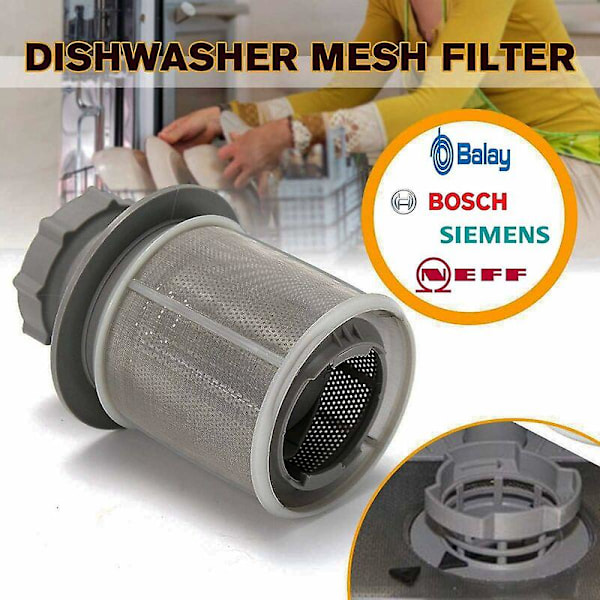 Bosch Opvaskemaskine Filter, Metalfilter + Fin Tamiz Mesh, Let At Udskifte. Til Opvaskemaskiner Fra Balay, Bosch, Siemens, Neff